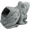 Design Toscano QM7512081 Garden Frog Decorative Object, Grey Stone