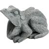 Design Toscano QM7512081 Garden Frog Decorative Object, Grey Stone