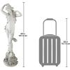 Design Toscano Spring Awakening Classic Woman Garden Statue, 14 inches wide, 40 inches tall, Cast Stone Resin, Antique Stone Finish
