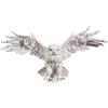Design Toscano Mystical Snowy Owl Bird Indoor/Outdoor Wall Frieze Sculpture, Medium, 19 inches wide, 11 inches tall, Cast Stone Resin, White Finish(Full Color)