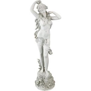 Design Toscano Spring Awakening Classic Woman Garden Statue, 14 inches wide, 40 inches tall, Cast Stone Resin, Antique Stone Finish