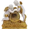 Design Toscano Chateau Carbonne Cherub Mantel Clock Statue, 10 Inch, Polyresin, Gold and Ivory
