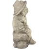 Design Toscano Boy and Girl Garden Decor Statue ,14 Inch, Polyresin, Antique Stone(Kissing Kids Boy and Girl)
