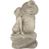 Design Toscano Boy and Girl Garden Decor Statue ,14 Inch, Polyresin, Antique Stone(Kissing Kids Boy and Girl)