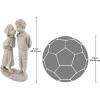Design Toscano Boy and Girl Garden Decor Statue ,14 Inch, Polyresin, Antique Stone(Love’s First Kiss Children)