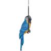 Design Toscano Polly in Paradise Parrot Sculpture on Ring Perch, Large, Twin