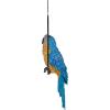 Design Toscano Polly in Paradise Parrot Sculpture on Ring Perch, Large, Twin