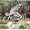 Design Toscano Fairy of the West Wind Shelf Sitting Garden Statue, 19 Inch Tall, Cast Stone Resin, Two Tone Stone Finish(Daydream)