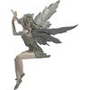 Design Toscano Fairy of the West Wind Shelf Sitting Garden Statue, 19 Inch Tall, Cast Stone Resin, Two Tone Stone Finish(Single)