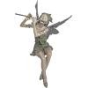 Design Toscano Fairy of the West Wind Shelf Sitting Garden Statue, 19 Inch Tall, Cast Stone Resin, Two Tone Stone Finish(Single)
