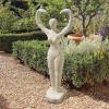 Design Toscano Guan-Yin Patroness of Compassion Asian Decor Outdoor Garden Statue, 54 inches Tall, Fiberglass Cast Stone Resin, Limestone Finish(Earth Goddess)