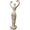 Design Toscano Guan-Yin Patroness of Compassion Asian Decor Outdoor Garden Statue, 54 inches Tall, Fiberglass Cast Stone Resin, Limestone Finish(Earth Goddess)