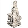 Design Toscano Guan-Yin Patroness of Compassion Asian Decor Outdoor Garden Statue, 54 inches Tall, Fiberglass Cast Stone Resin, Limestone Finish(Resting Guan Yin)