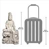 Design Toscano Guan-Yin Patroness of Compassion Asian Decor Outdoor Garden Statue, 54 inches Tall, Fiberglass Cast Stone Resin, Limestone Finish(Resting Guan Yin)