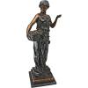 Design Toscano Guan-Yin Patroness of Compassion Asian Decor Outdoor Garden Statue, 54 inches Tall, Fiberglass Cast Stone Resin, Limestone Finish(Goddess of Nature)