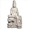 Design Toscano Guan-Yin Patroness of Compassion Asian Decor Outdoor Garden Statue, 54 inches Tall, Fiberglass Cast Stone Resin, Limestone Finish(Resting Guan Yin)