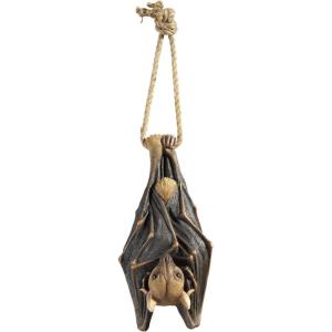 Design Toscano QM28985 Vampire Bat – Hanging Mega Bat Sculpture – Bat Figure – Halloween Bats,full color