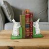 Design Toscano SP1601 Bookworm Bunny Rabbits Cast Iron Sculptural Bookend Pair, full color(Bookworm Bunny)