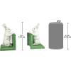 Design Toscano SP1601 Bookworm Bunny Rabbits Cast Iron Sculptural Bookend Pair, full color(Bookworm Bunny)