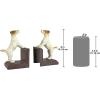 Design Toscano SP1601 Bookworm Bunny Rabbits Cast Iron Sculptural Bookend Pair, full color(Jack Russell Terrier)