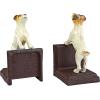 Design Toscano SP1601 Bookworm Bunny Rabbits Cast Iron Sculptural Bookend Pair, full color(Jack Russell Terrier)