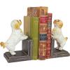 Design Toscano SP1601 Bookworm Bunny Rabbits Cast Iron Sculptural Bookend Pair, full color(King Charles Spaniel Dog)