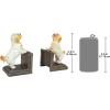 Design Toscano SP1601 Bookworm Bunny Rabbits Cast Iron Sculptural Bookend Pair, full color(King Charles Spaniel Dog)