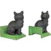 Design Toscano SP1601 Bookworm Bunny Rabbits Cast Iron Sculptural Bookend Pair, full color(Kitten Kibitzing)