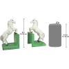 Design Toscano SP1601 Bookworm Bunny Rabbits Cast Iron Sculptural Bookend Pair, full color(Majestic Stallion)