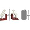 Design Toscano SP1601 Bookworm Bunny Rabbits Cast Iron Sculptural Bookend Pair, full color(Over the Fence)