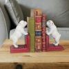 Design Toscano SP1601 Bookworm Bunny Rabbits Cast Iron Sculptural Bookend Pair, full color(Over the Fence)