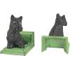 Design Toscano SP1601 Bookworm Bunny Rabbits Cast Iron Sculptural Bookend Pair, full color(Sitting Scotty)