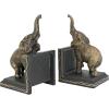 Design Toscano SP1601 Bookworm Bunny Rabbits Cast Iron Sculptural Bookend Pair, full color(Triumphant Elephant)