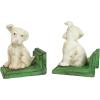 Design Toscano SP1601 Bookworm Bunny Rabbits Cast Iron Sculptural Bookend Pair, full color(Wheaten Scotty)