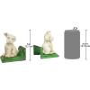 Design Toscano SP1601 Bookworm Bunny Rabbits Cast Iron Sculptural Bookend Pair, full color(Wheaten Scotty)