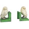Design Toscano SP1601 Bookworm Bunny Rabbits Cast Iron Sculptural Bookend Pair, full color(Wise Snowy Owl)