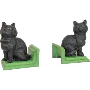 Design Toscano SP1601 Bookworm Bunny Rabbits Cast Iron Sculptural Bookend Pair, full color(Kitten Kibitzing)