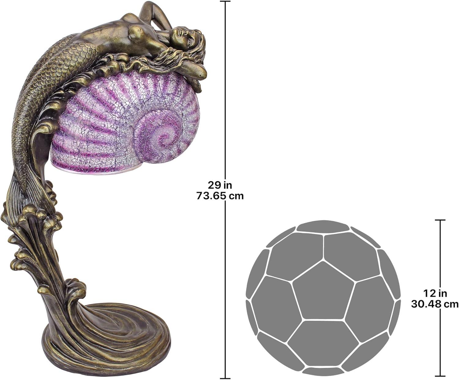 image:imageDesign Toscano Siren of The Sea Mermaid Art Deco Illuminated Sculpture