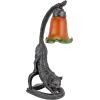 Design Toscano Crouching Cat Flexing Feline Illuminated Sculpture