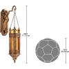 Design Toscano MH982097 Kinnaird Castle Hanging Pendant Wall Sconce (Set of 2),verdigris