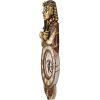 Design Toscano Medinet Habu Egyptian Wall Clock Sculpture, 40 Inch, Fiberglass Polyresin, Gold Leaf