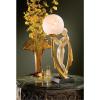 Design Toscano PD72501 Art Deco Patroness of the Stars Woman Glass Orb Lamp Figurine Statue, 5 inches wide, 21 inches tall, Handcast Polyresin, Faux Bronze & Black Marble Finish(Desiree)