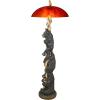 Design Toscano Setting Sun Black Bear Sculptural Floor Lamp