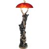 Design Toscano Setting Sun Black Bear Sculptural Floor Lamp