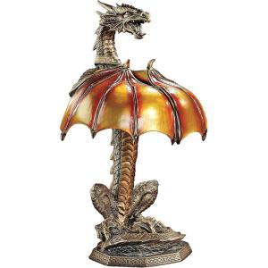 Design Toscano Dragon Strike Illuminated Sculpture,Full Color