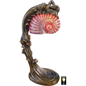 Design Toscano Siren of The Sea Mermaid Art Deco Illuminated Sculpture