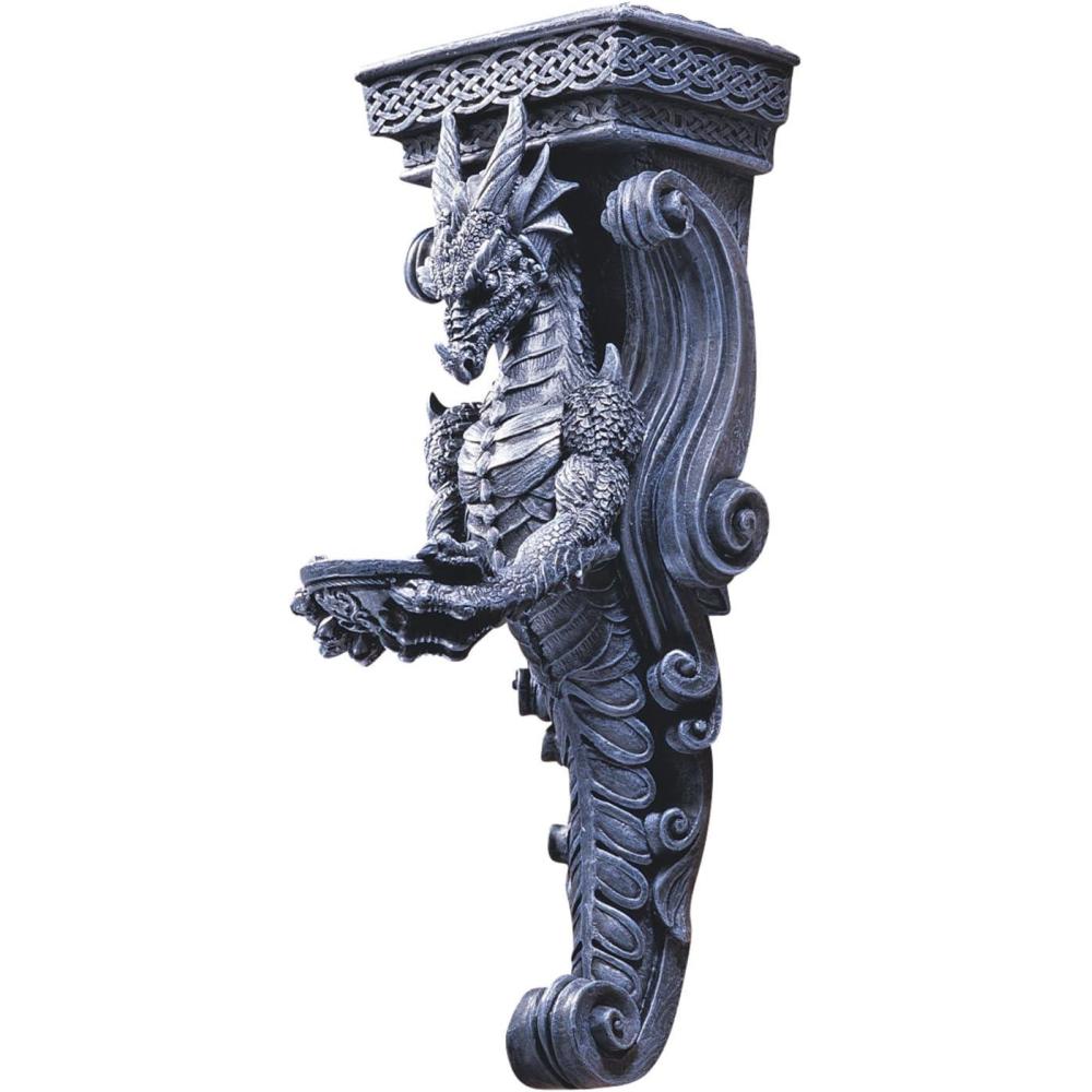 image:imageDesign Toscano Dragons of Darkmoor Castle Wall Shelf Caryatid Sconce 14 Inch Single 550 x 650Single