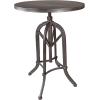 Design Toscano Industrial Revolution Adjustable Height Side Table, Black, 25 Inch