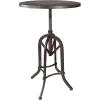 Design Toscano Industrial Revolution Adjustable Height Side Table, Black, 25 Inch