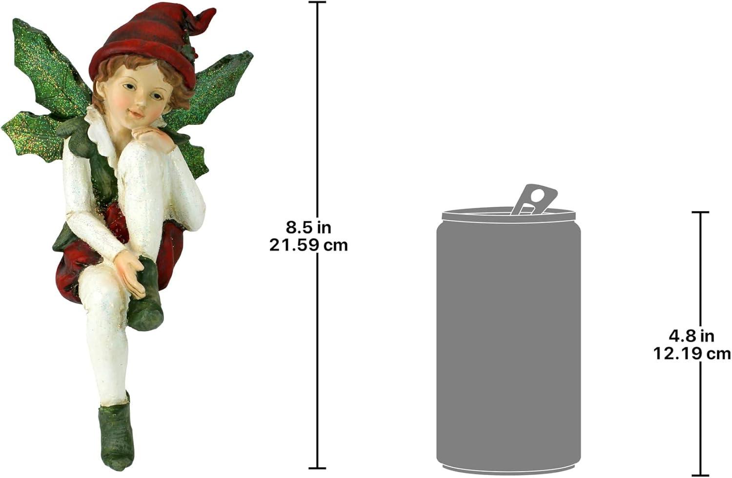 image:imageChristmas Decorations Emmanuel Santas Xmas Elf Shelf Sitter Holiday StatueLeaf Wings